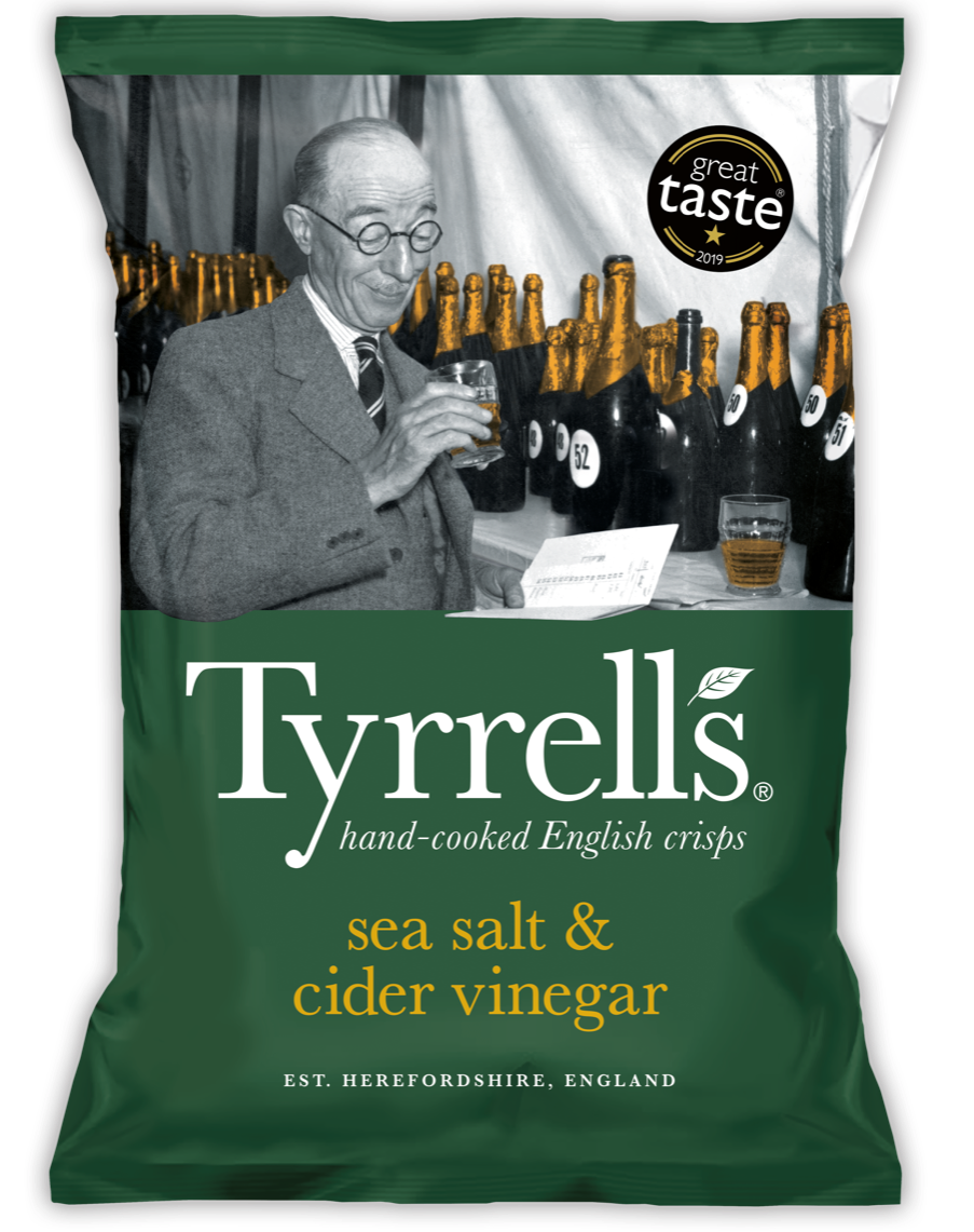 Tyrrell's čipsi ar sāli un etiķi (150 g)
